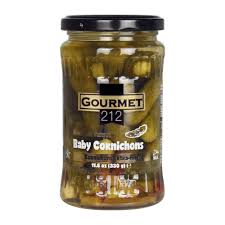 GURME212 BABY CORNICHON PICKLES 370cc JAR 12/CS